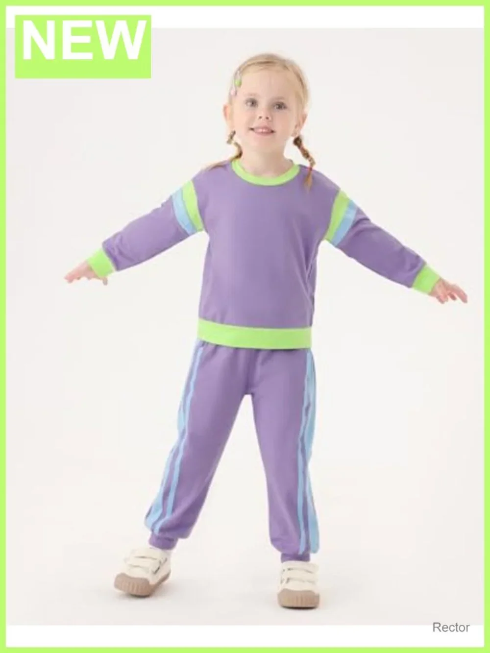 Toddler Girl 2pc Cotton Blend Outfit Sweatshirt & Pants Set